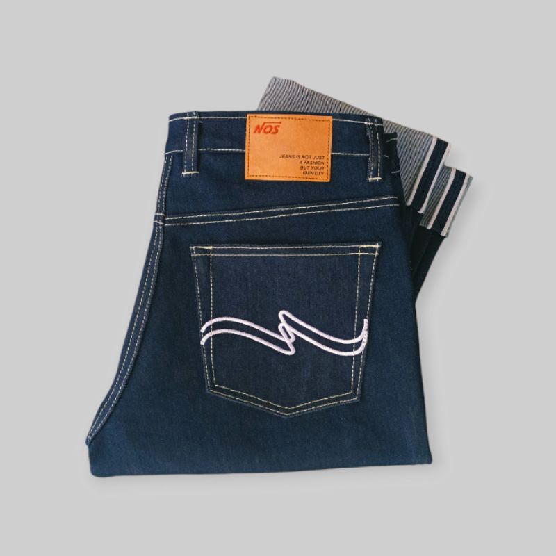 BIG SIZE RAW DENIM SELVEDGE JANUS BLUE 14 OZ (READY SIZE 41 S/D 55)