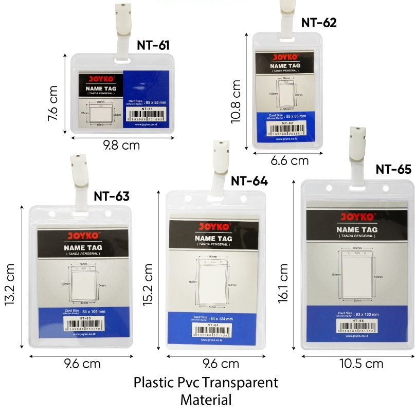 

Name Tag / Tanda Pengenal / Gantungan Kartu Nama Joyko NT-61/NT-62