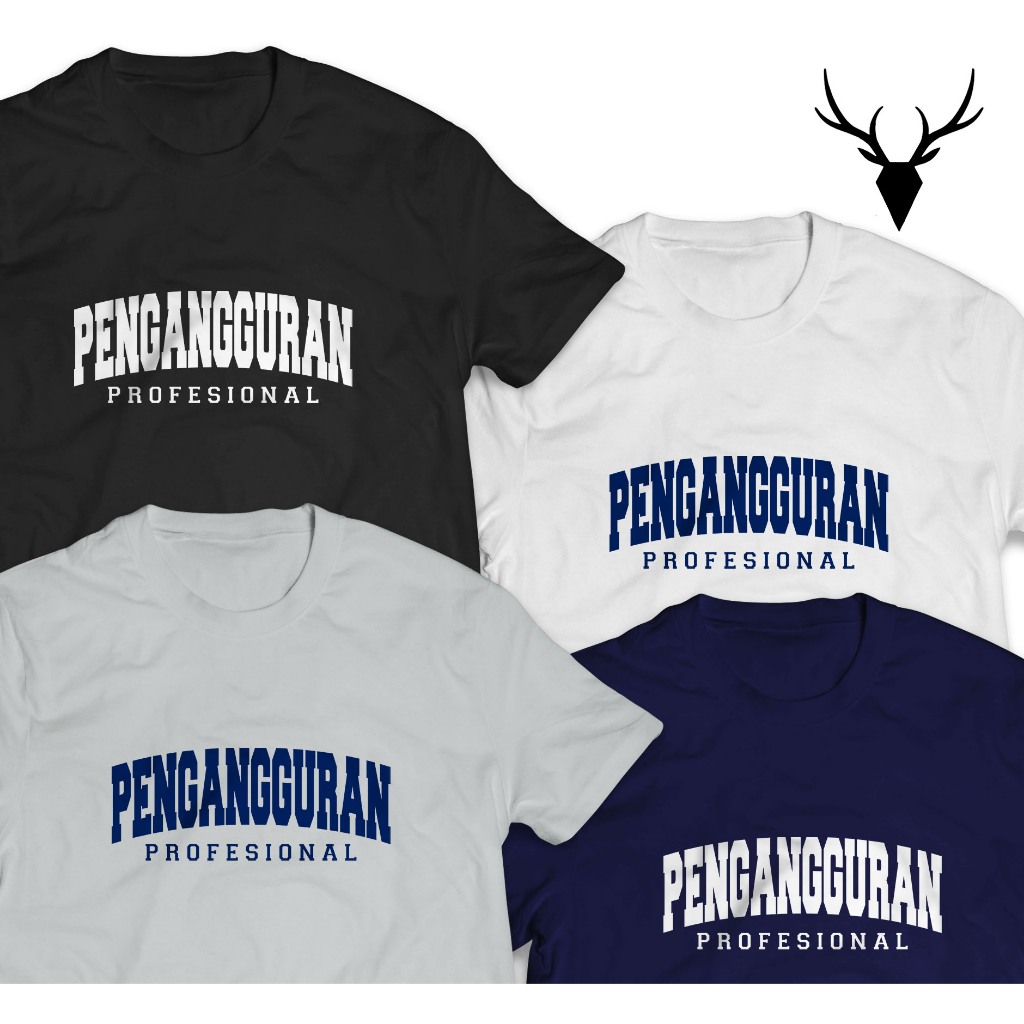 Aytig Kaos PENGANGGURAN PROFESIONAL | Tshirt Kata Kata Tulisan Plesetan Nyeleneh Sindiran Kerja Ngan