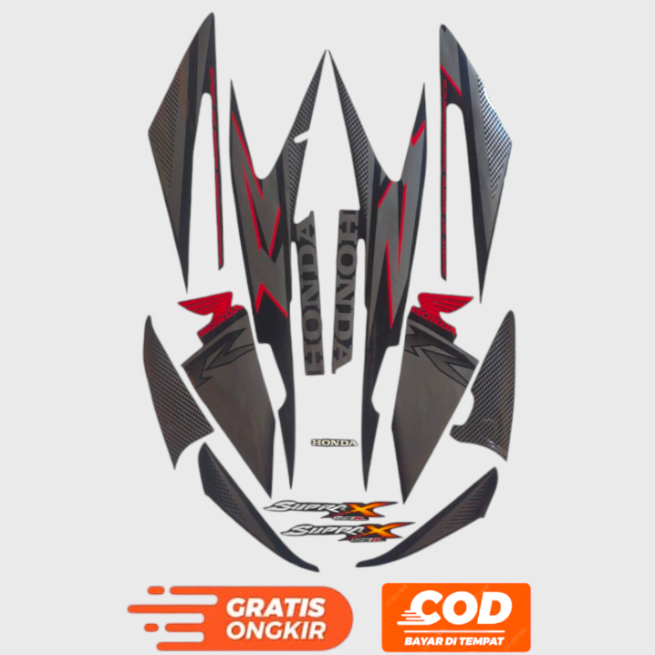 striping supra x 125 R 2007 stiker les bodi motor honda supra