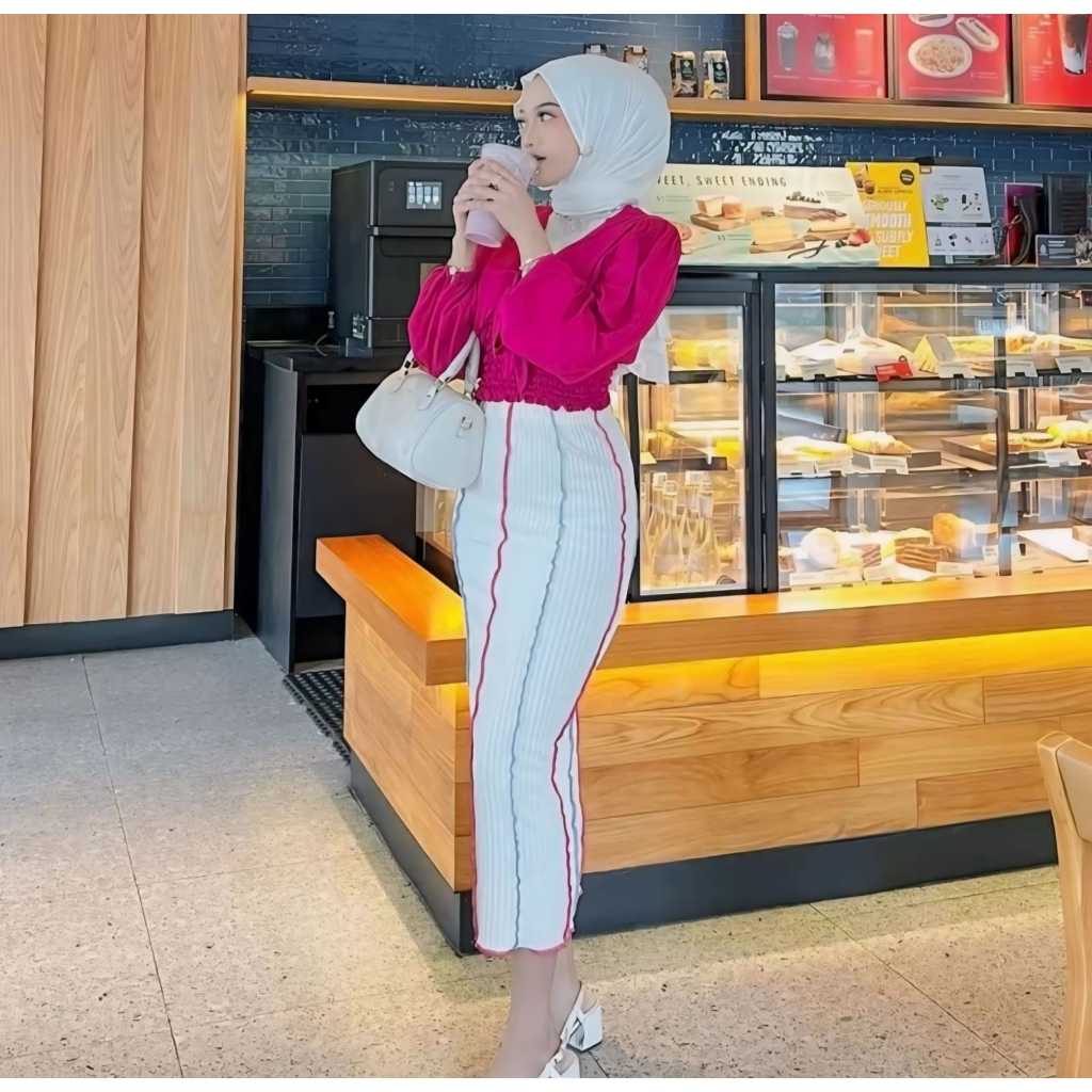 Rok Skirt Pelangi Gladys - Rok Korean - Rok Span - Rok knit  - Rok Skirt Rainbow - Rok Span Panjang 