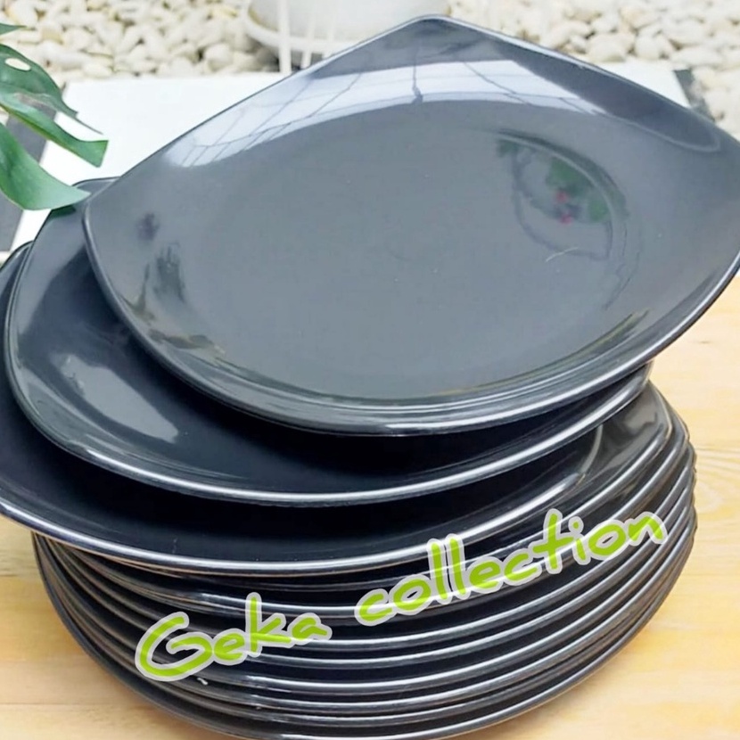 Langka PIRING MAKAN MELAMIN 1 LUSIN KOTAK CEPER POLOS BAHAN MELAMIN PIRING MAKAN KOTAK