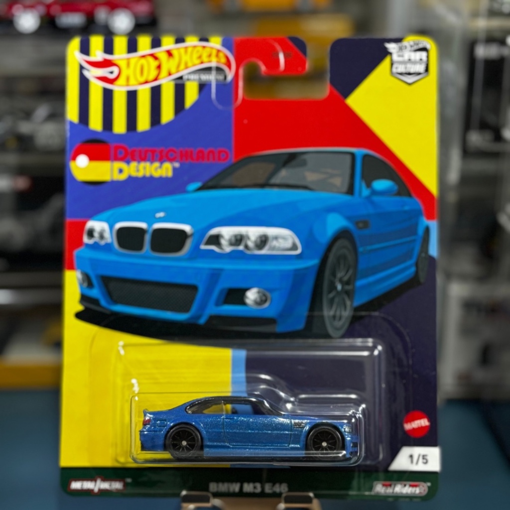 Hot Wheels Premium BMW M3 E46 Blue Deutschland Design [International Card] | HW Car Culture | HOTWHE