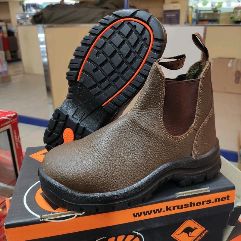 Sepatu Safety Krushers Nevada Cokelat Original Coklat Shoes Pria