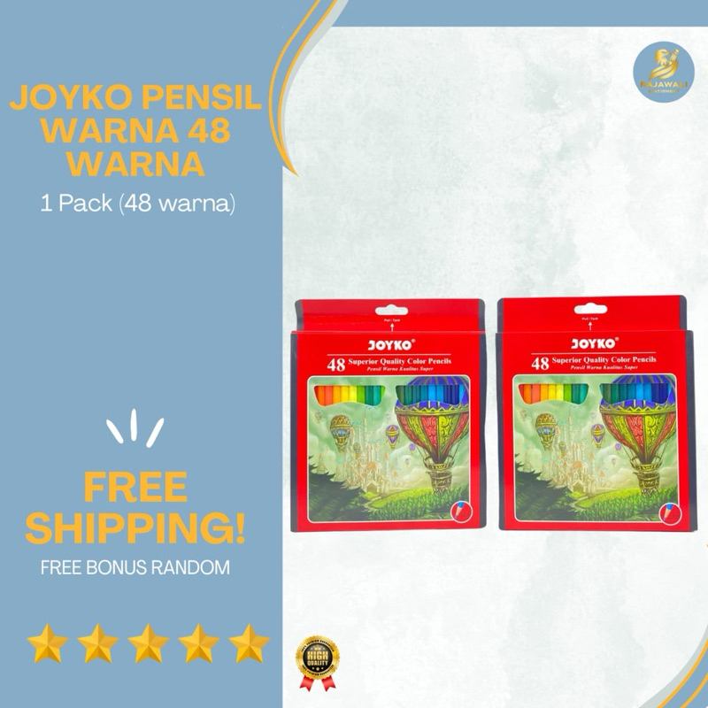 

Joyko Pensil Warna 48 Warna Kualitas Super Harga Terjangkau | Free Bonus Random!!