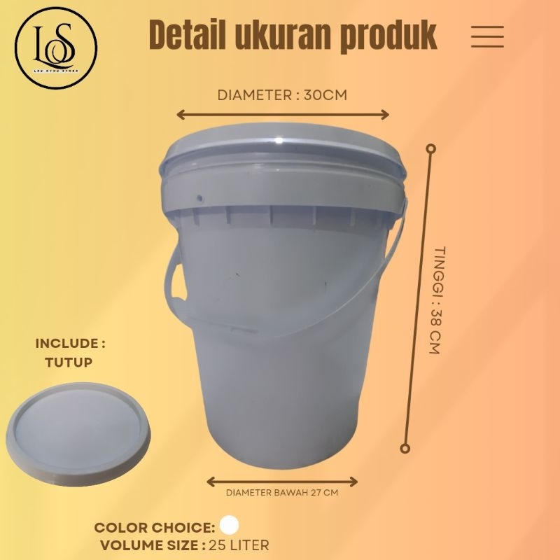 Ember besar putih 25 kilo