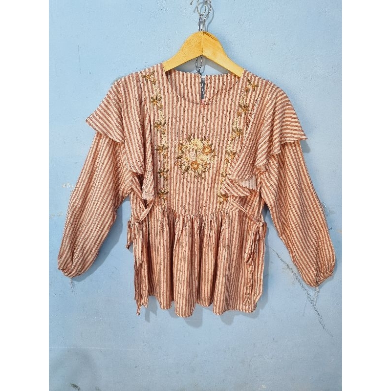 Baju rempel bordir bunga