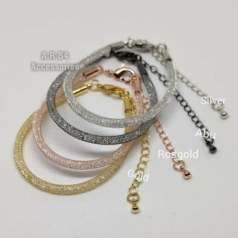 COD✅Gelang Kawat Tali Pandora Glitter//Gelang Tali Kawat Gelitter