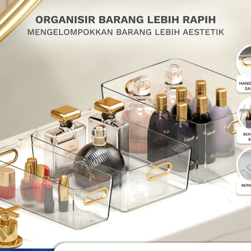 Terlaris Youware  Eleanor Box Acrylic  Wadah Serbaguna  Kotak Transparan  Organizer  Penyimpanan Ski