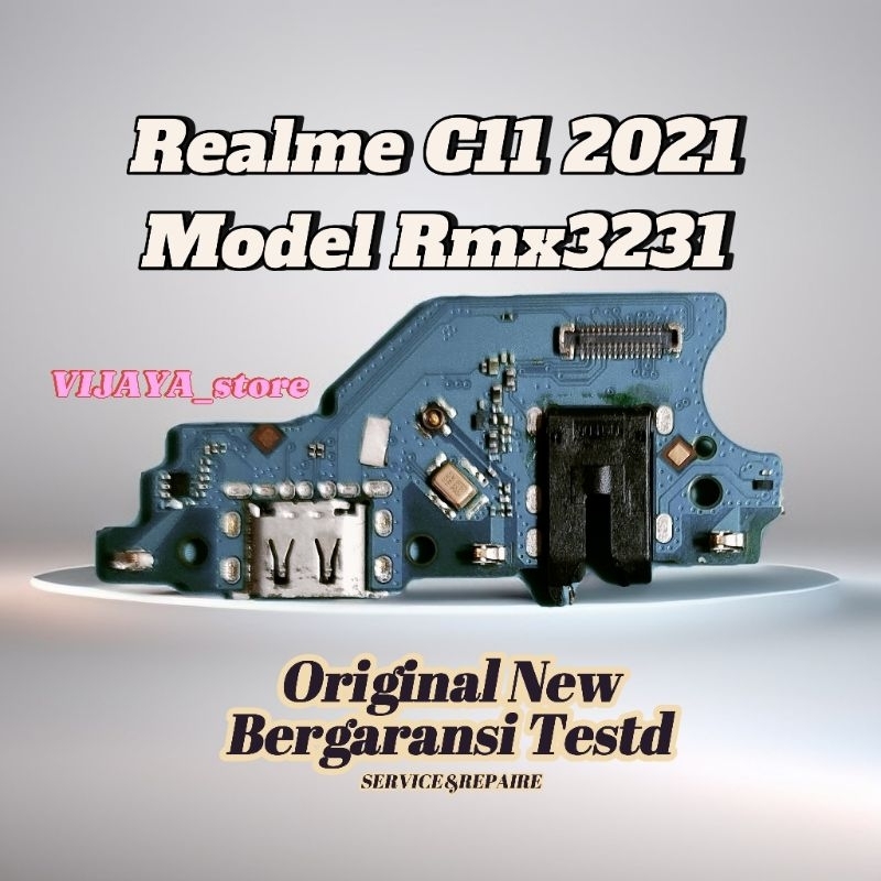 Konektor Cas Papan Pcb Konektor Cas Mic Realme C11 2021 Model Rmx3231 Original