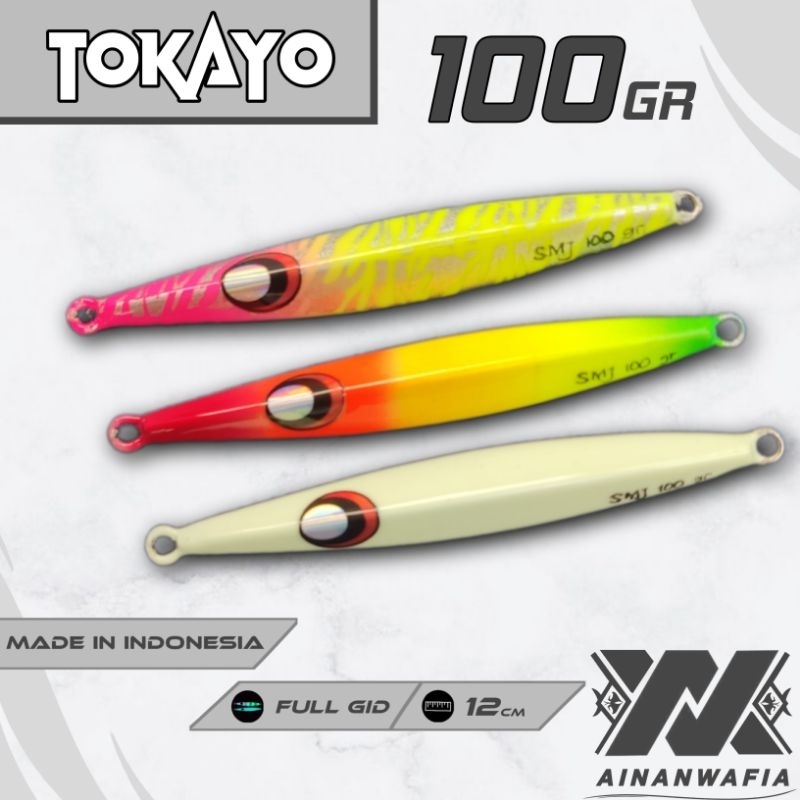 AW Metal Jig Tokayo Sitenkiba III 100gr Full Gid Umpan pancing / Fishing lure
