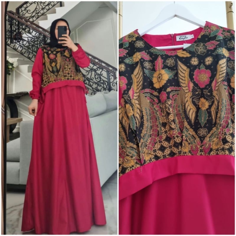 baju gamis wanita model terbaru gamis kombinasi batik gamis wanita katun toyobo gamis terlaris