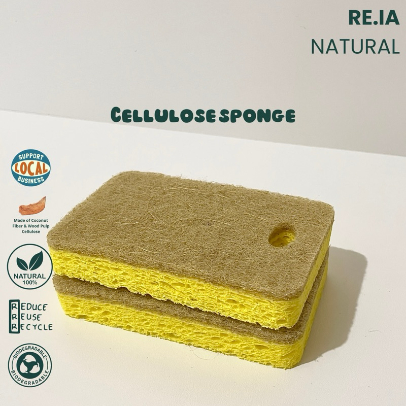 Sabut Cuci Piring Cellulose Sponse Cuci Serbaguna Sabut Kelapa