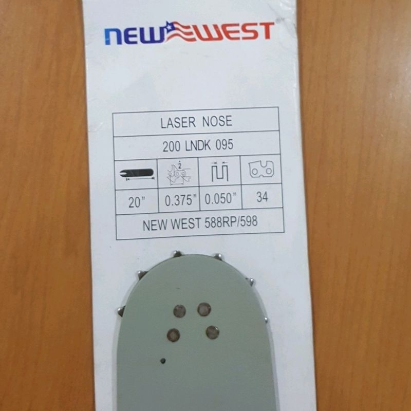 Guide Bar Senso Chain Saw 20 Inci 0.325" 1.3 gigi 38T New West 588 ORIGINAL