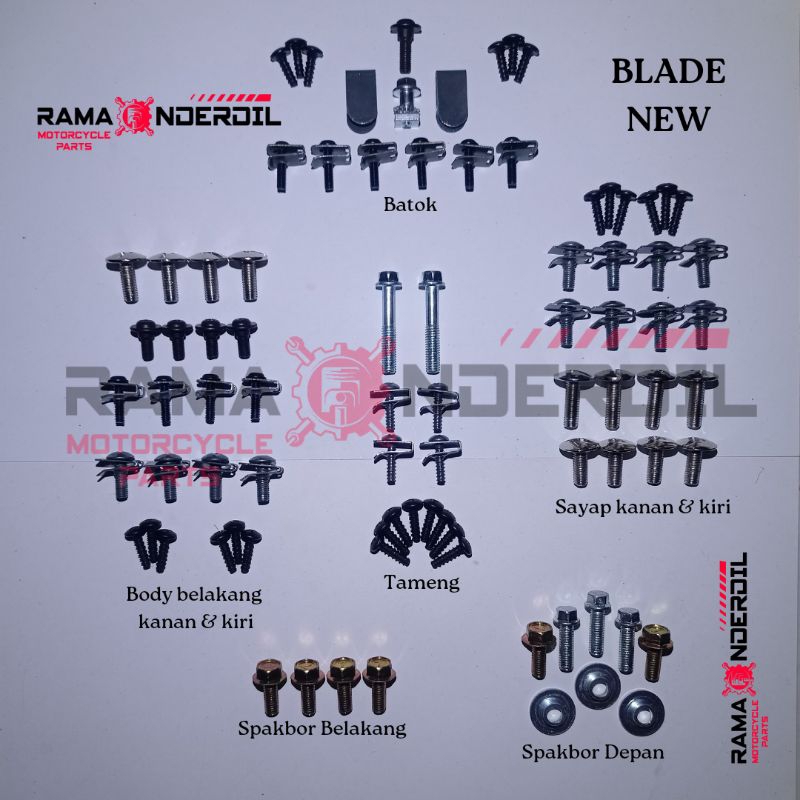 Baut/Baud full set body Honda Blade New