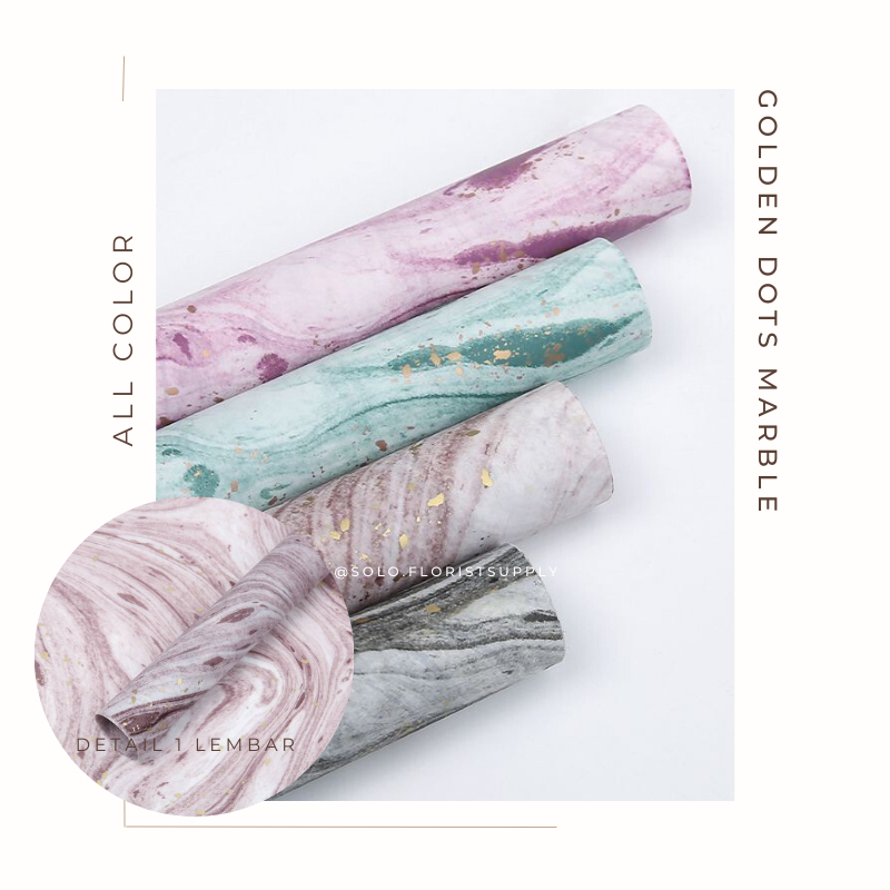 

GOLDEN DOTS MARBLE FLOWER WRAPPING CELLOPHANE WATERPROOF KERTAS BUKET BUNGA TISSUE PAPER PEMBUNGKUS