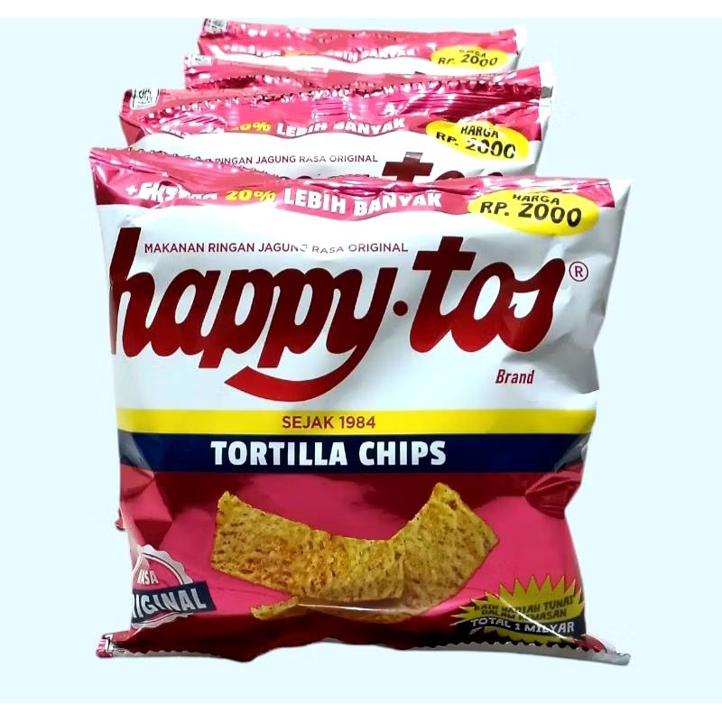 

Happy Tos Tortila chip Rencengan isi 10pcs