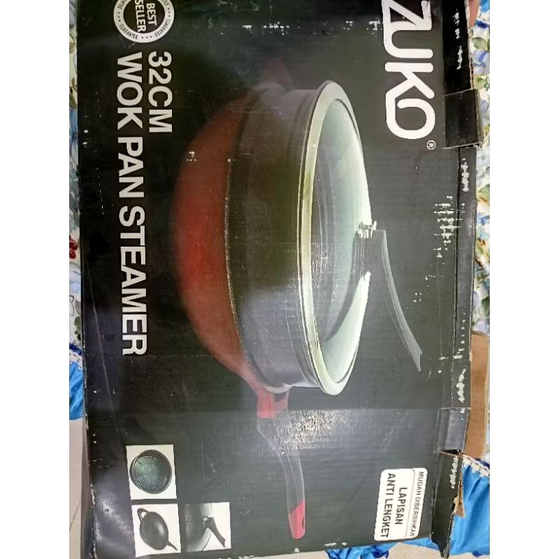 Wok pan steamer 32 cm zuko