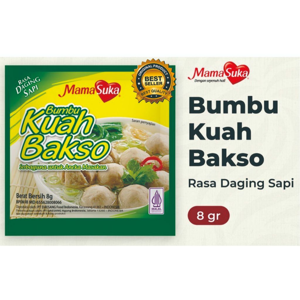 MamaSuka - Bumbu Kuah Bakso 8 gr / Bumbu kuah bakso / Bumbu bakso