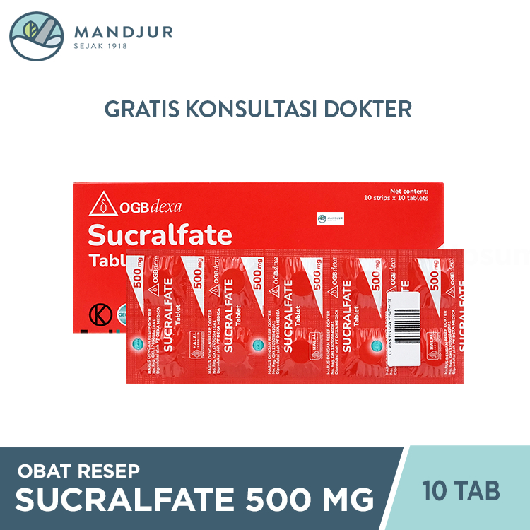 Sucralfate 500 Mg Strip 10 Tablet