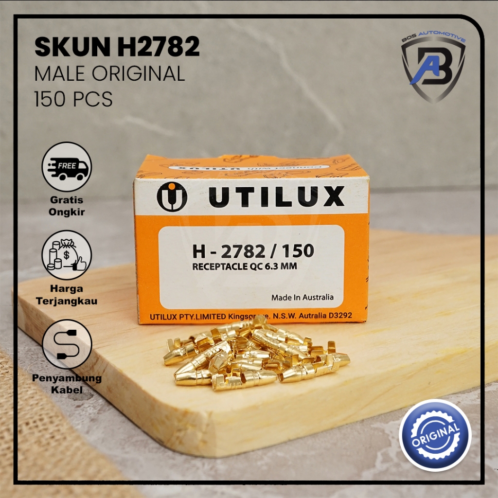 Terminal Skun UTILUX H-2782 Bulat Cowok Konektor Kabel Original