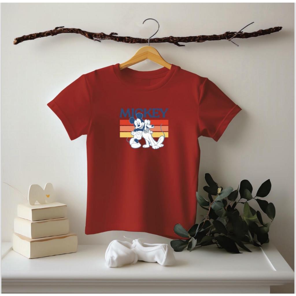 Dailyway/korean style kaos atasan Putih anak perempuan viral/baju Disney Mickey Mouse Donald Duck an