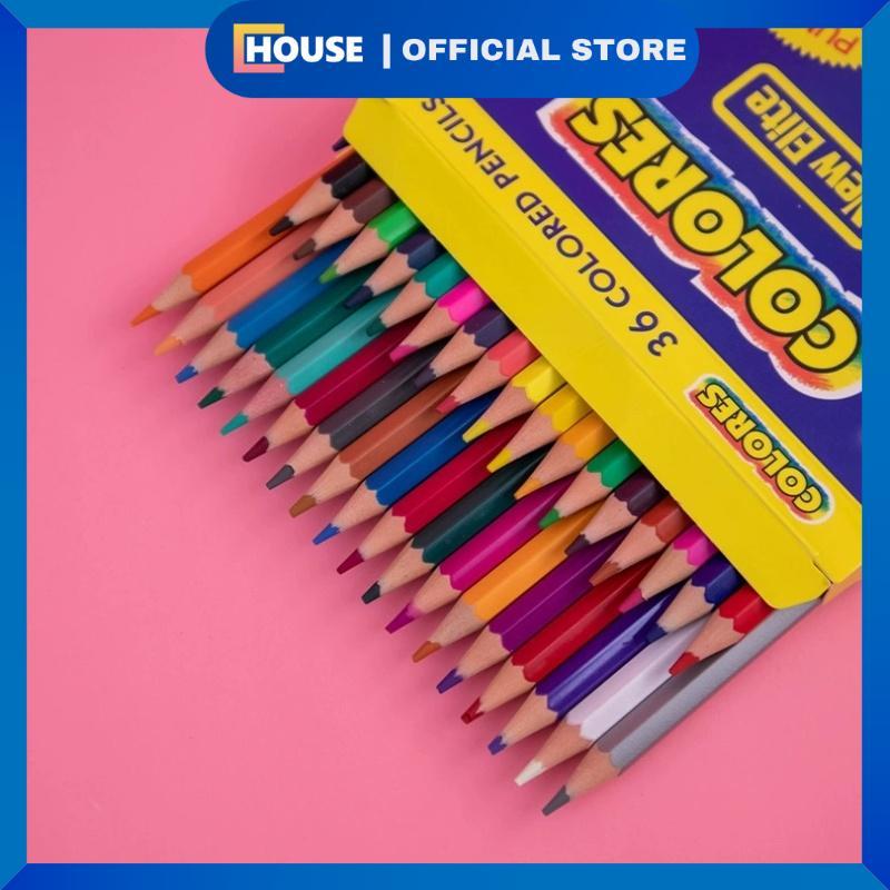 

(COD) Pensil Warna Warna Superior Quality Color Pencils Bentuk segitiga ergonomis Warna cerah 12/18/24