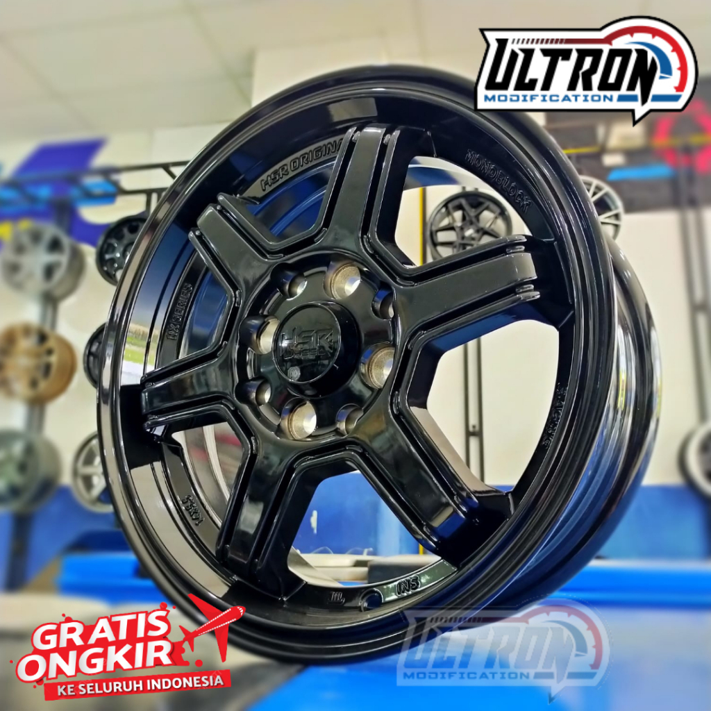 Velg Mobil R16 Model Te37 Velg Hsr Minas R16 Glossy Black Velg New R16