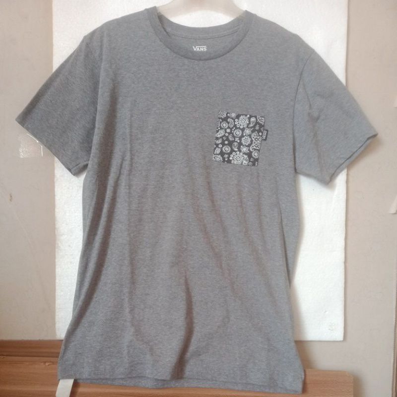 VANS off the wall t shirt size M pocket pasley built up grey SECOND ORIGINAL