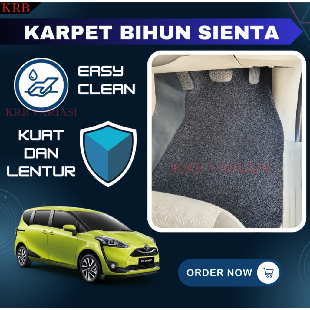 Karpet Lantai Bihun Mobil Toyota Sienta Karpet Mie Toyota Sienta Fullset Karpet Sienta Lengkap