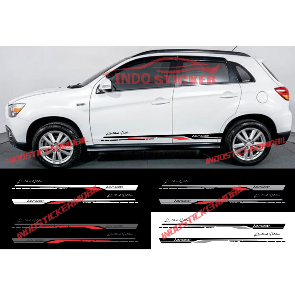 sticker mobil mitsubishi outlander cutting stiker list mobil outlander