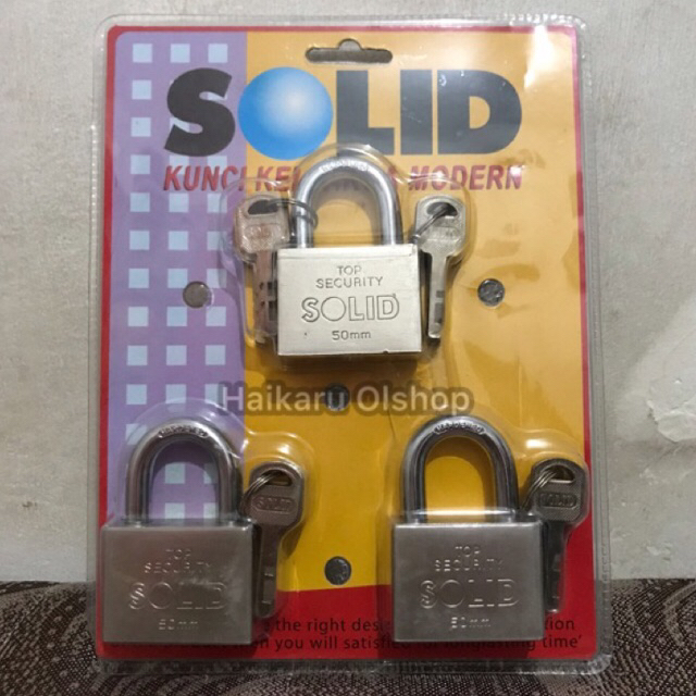 Gembok Masterkey Solid 809 50mm MK 3 Satu Kunci Semua Gembok