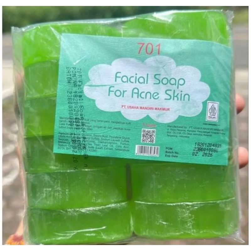 sabun hijau oval 701 ecer | facial soap for acne skin | sabun hijau oval