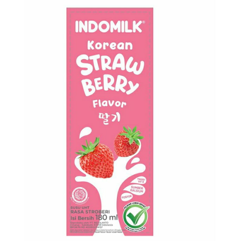 

Indomilk susu uht Korean strawberry 180ml