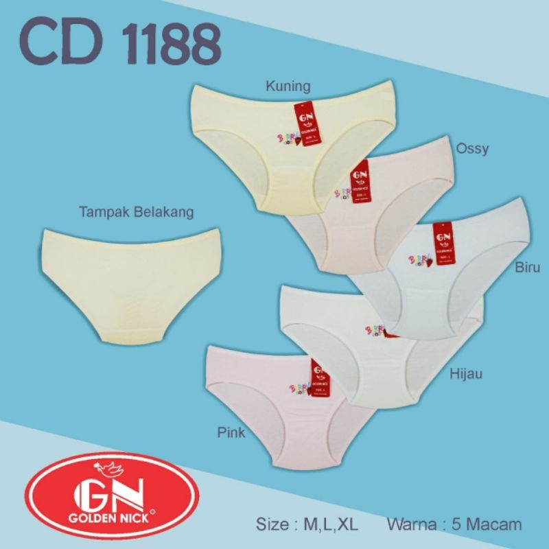 (6pcs)cd anak golden nick/grosir cd anak/cd anak katun golden nick 1188