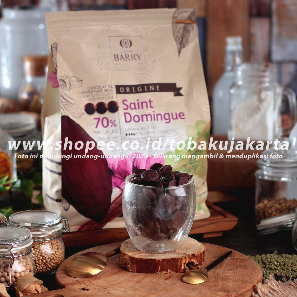 

Cacao Barry Callebaut St Domingue 1kg Dark Chocolate 70% Couverture