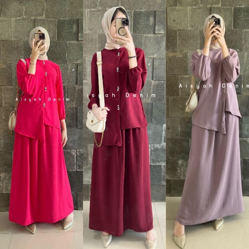 ONE SET BRIGITA setelan rok+baju wanita kekinian