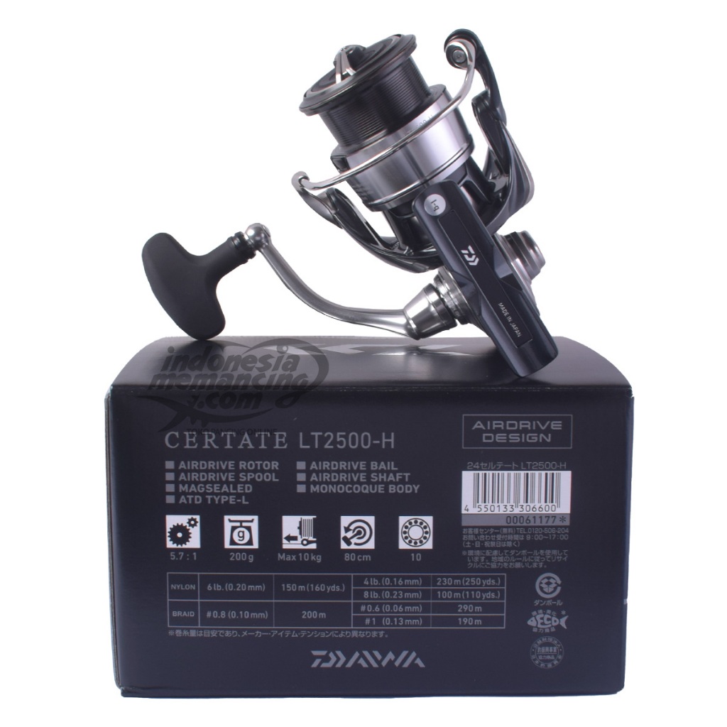 Reel Spinning Daiwa CERTATE LT 2024 - pilih ukuran