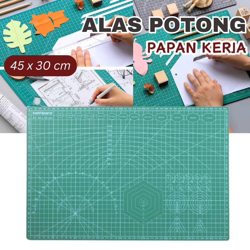 

Work Cutting Mat Pad A3 45 x 30 CM Alas Papan Potong Board Matras Kerja Multifungsi