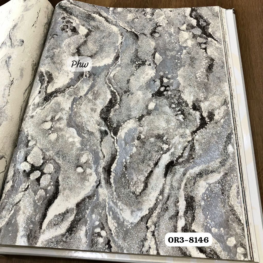 WALLPAPER DINDING MOTIF GRANIT MARMER GLITER ABU MEWAH ORG 3