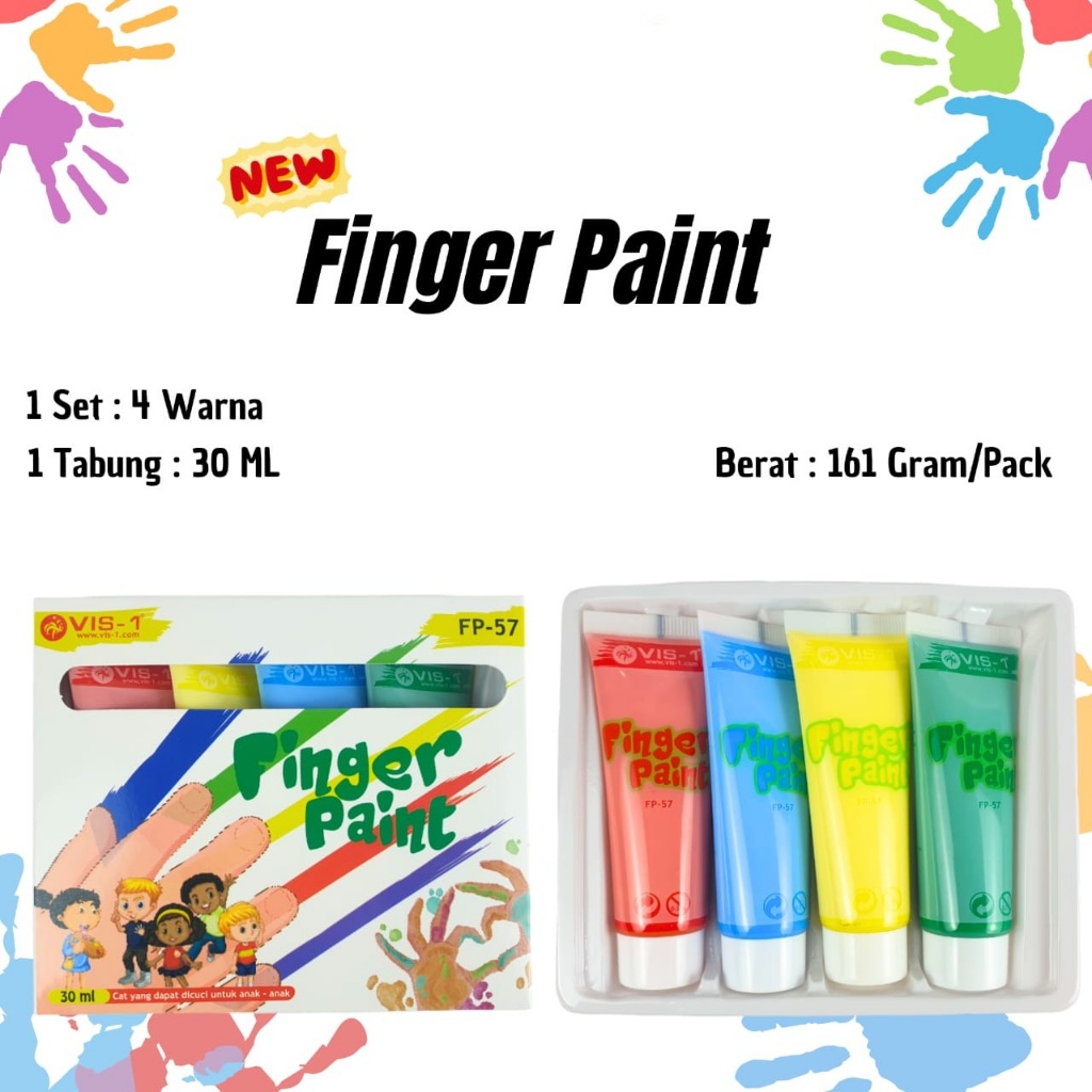 

Finger paint 4 CLR x 30ML FP-57