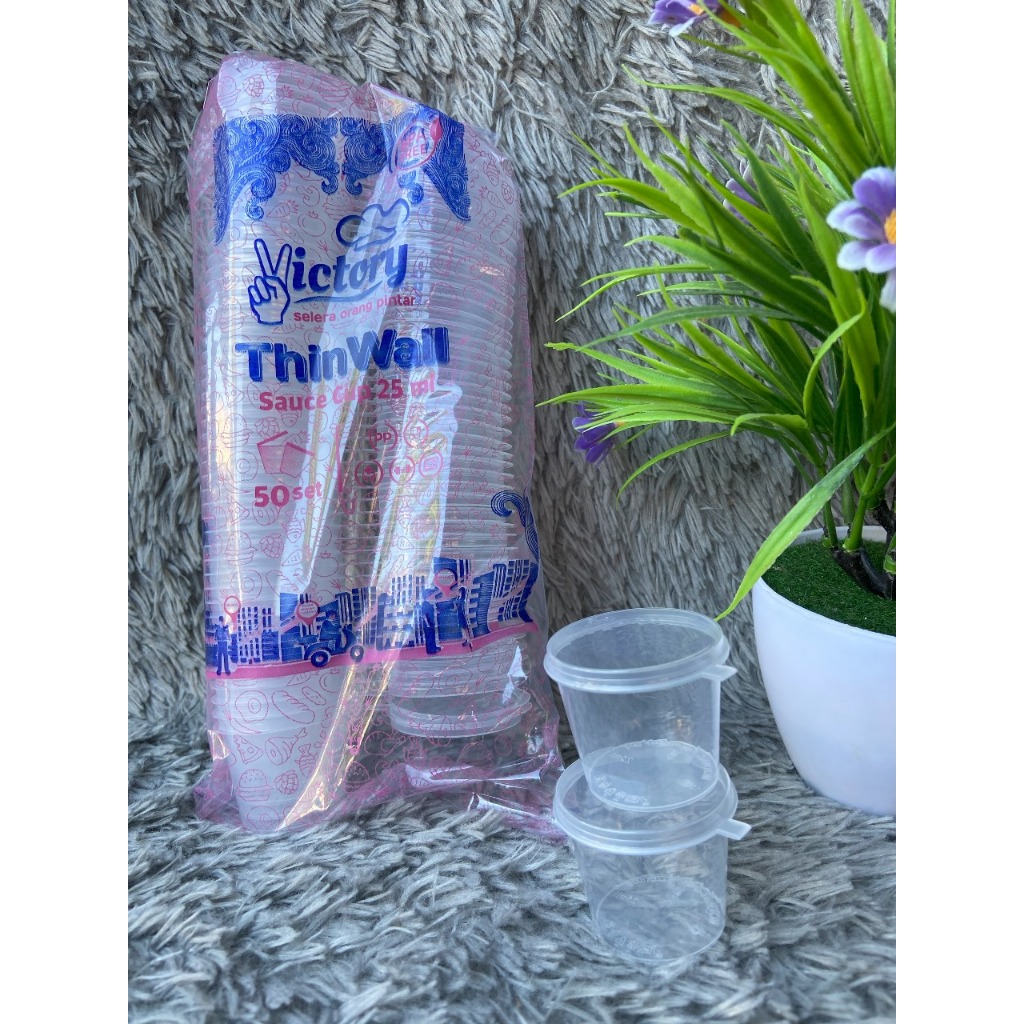 [READYYY] Thinwall Sauce Cup 25Ml Tempat Saos Cup 25Ml Cup Sambal 25Ml Victory