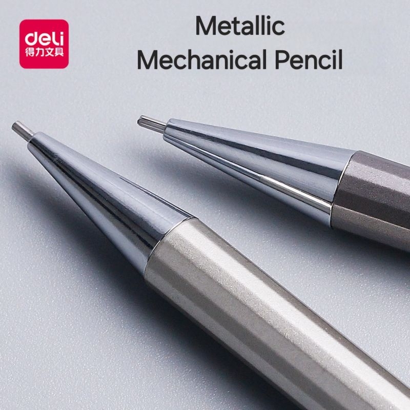 

Deli metalik mechanical pencil pensil mekanik 2B