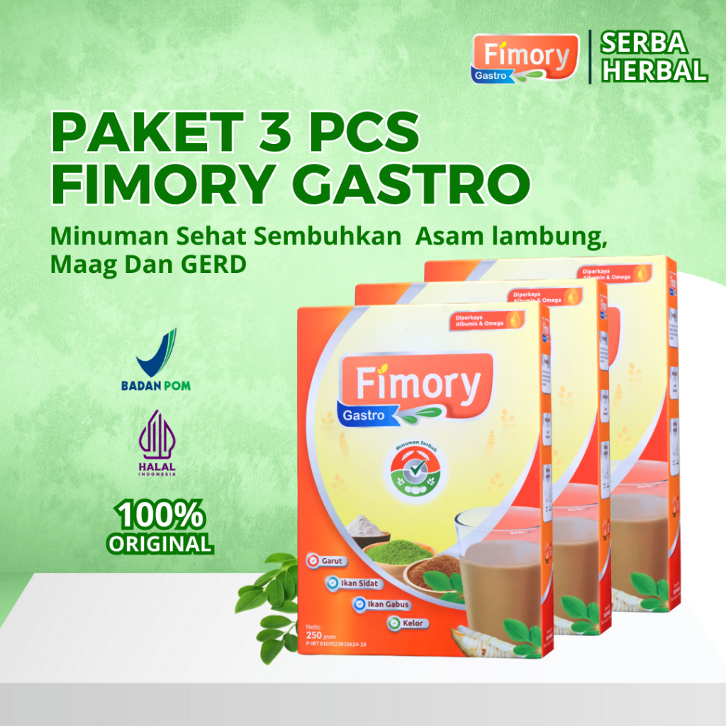 

Paket 3 FIMORY GASTRO - Minuman Sehat Efektif Atasi Asam Lambung - Halal & Sudah BPOM