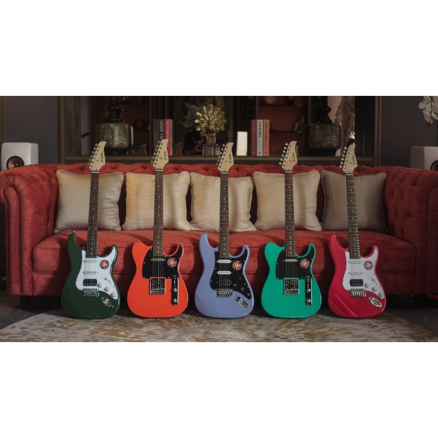 Js Guitars Munsell Gloss - Fretboard Rosewood Neck Maple - Gitar Elektrik