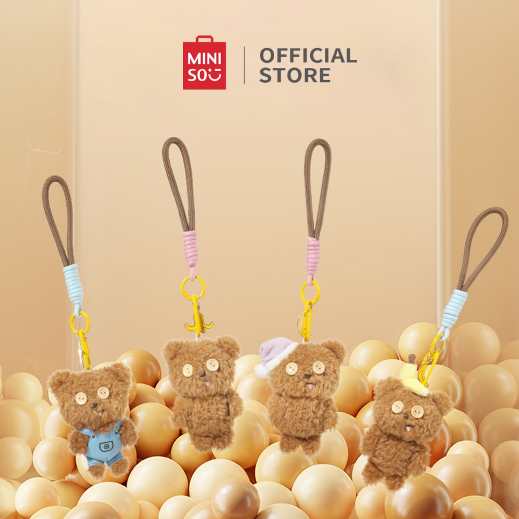 MINISO X MINIONS Gantungan Boneka Bob+Tim Collection Plush Pendant 5inch