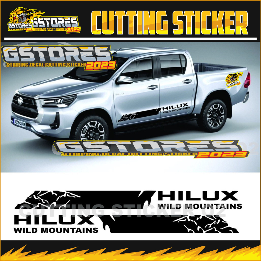 Promo sticker hilux stiker hilux sticker mobil toyota hilux side body