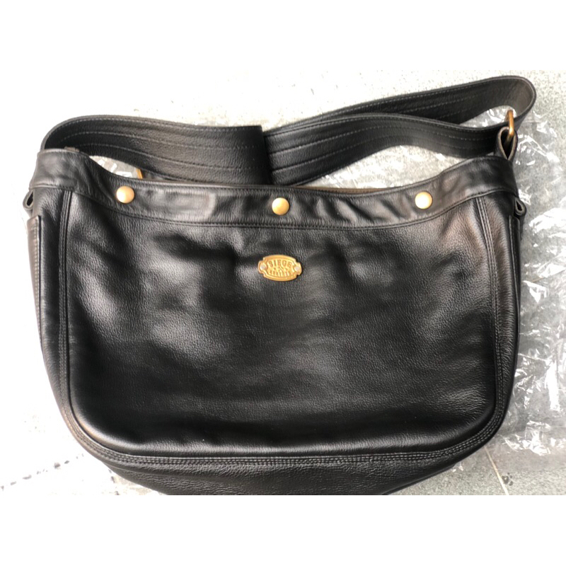 newspaper bag leather news boy bag  solid brass hardware not filson