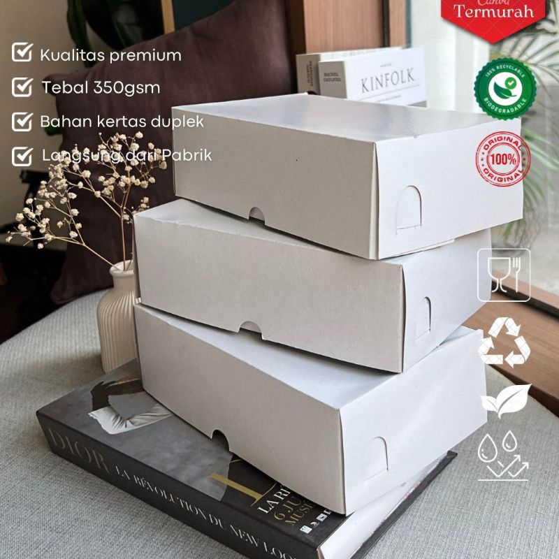 

[330gr] Dus Kue GS Putih Polos tanpa Laminasi Tebal 330gr - Box Snack/Dus TIPE R5,R8,R10K,NX