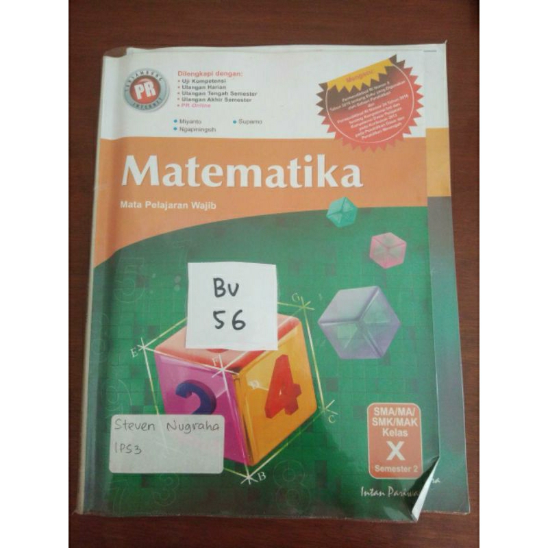 

MATEMATIKA UNTUK SMA/MA/SMK/MAK KELAS X SEMESTER 1&2(BU56)